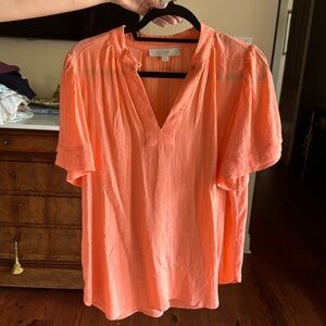 The loft, coral blouse size medium